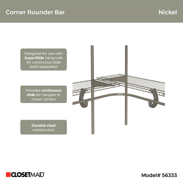 ClosetMaid Corner Closet Rod Wayfair